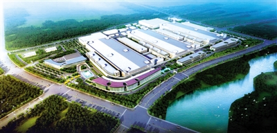 长江存储正在武汉建设的“国家存储器制造基地”效果图-电子元器件采购网